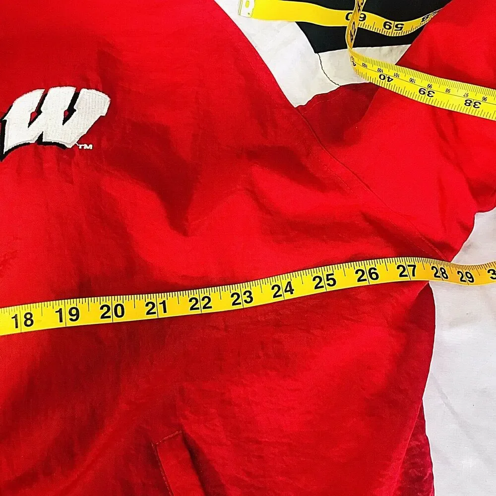 Reebok Vtg Reversible Jacket Hooded RARE Ski Puffer XL Red Wisconsin Winter Y2K